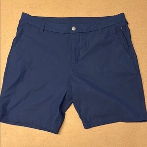 Lululemon Athletica Blue Flat Front Shorts